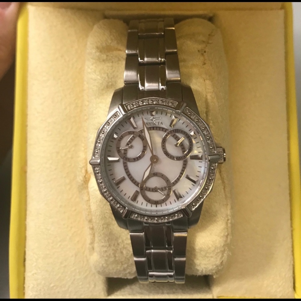 Invicta Mother of Pearl Stainless Steel Watch
